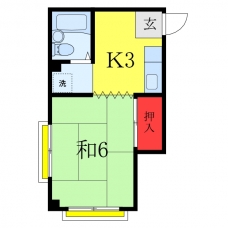 川田マンションの間取り図