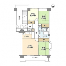 光が丘パークタウンゆりの木通り北住宅４号棟の間取り図