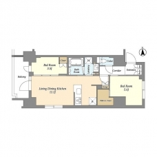 ジオエント上野稲荷町の間取り図