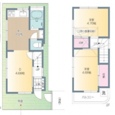 北区上十条戸建ての間取り図