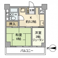 中銀南長崎マンシオンの間取り図