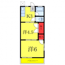 カトレア荘の間取り図