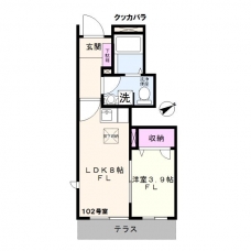 Ｋｏｏｋａｂｕｒｒａの間取り図