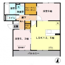 ディアコート　Ⅱの間取り図