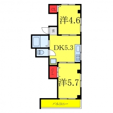 山一在家ステーツの間取り図