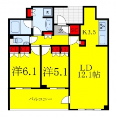 ルフォン飛鳥山の間取り図