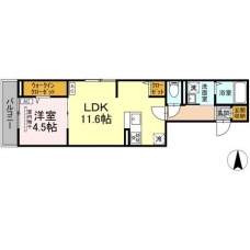 セレスティア谷在家Ⅱの間取り図
