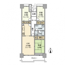 光が丘パークタウン大通り南７号棟の間取り図