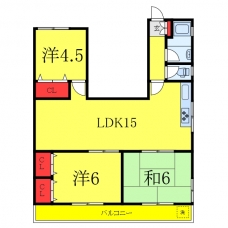 シャトーカネヨ江原の間取り図