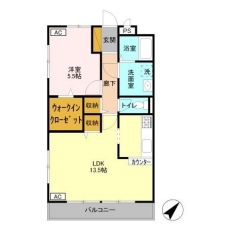 トップヒルズ若宮の間取り図