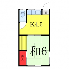 内田荘Aの間取り図