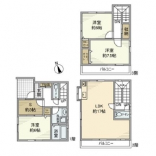 西青木戸建の間取り図
