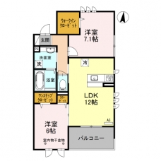 クレスト川口の間取り図