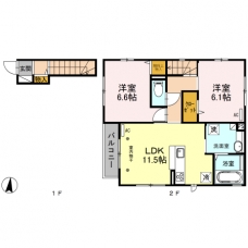 フルールの間取り図