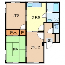 メゾンドネージュ6号館の間取り図