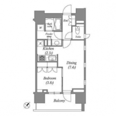 オーパスホームズ千駄木の間取り図