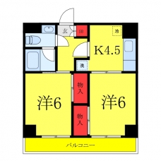 ドミール三高の間取り図