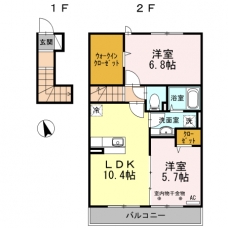 NSハイツⅢの間取り図