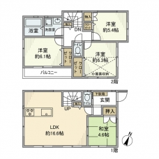 安行戸建の間取り図