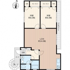 中島2丁目アパートの間取り図
