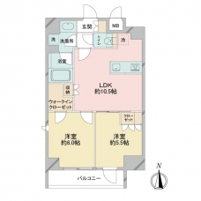 ドゥーエ日暮里の間取り図