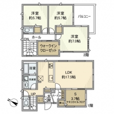 桜丘戸建の間取り図