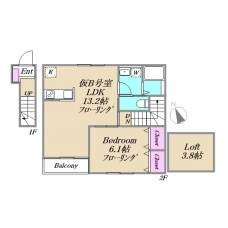 ＯＬＩ　ＯＬＩ　仮）の間取り図