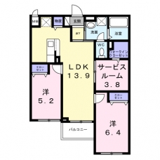 アリーサコート　セントの間取り図