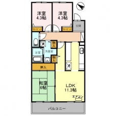 コーポレート東浦和2号棟の間取り図