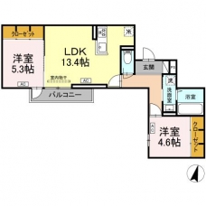 オードリーコートの間取り図