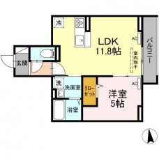 セレスティア扇Ⅰの間取り図