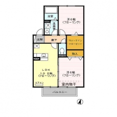 リリー坂下Aの間取り図