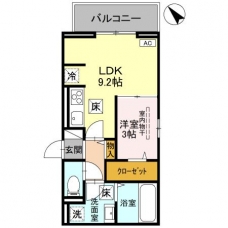 クレシア武蔵浦和の間取り図