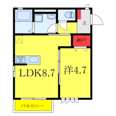 フォーチュンハイムＪの間取り図
