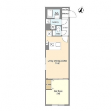 ウェルスクエアイズム駒込の間取り図
