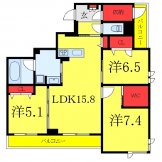 ラヴィータ　フェリーチェの間取り図
