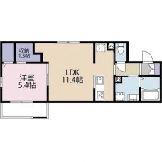 カーサプリムラⅠの間取り図
