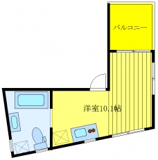 ときわ台のアパートメントの間取り図