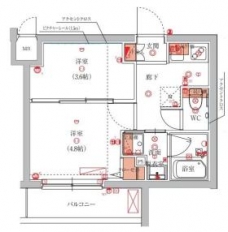 ハーモニーレジデンス池袋ウエストの間取り図