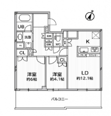 ドゥーエ大宮の間取り図