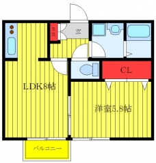 サニーハイツ５の間取り図