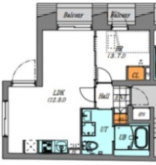 LUORE大山の間取り図