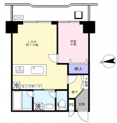 朝日江戸川橋マンションの間取り図