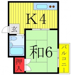ハセガワハイムの間取り図
