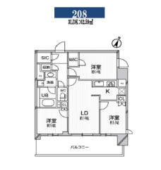 ドゥーエ大宮の間取り図