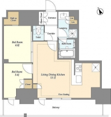 オアーゼ日暮里レジデンスの間取り図