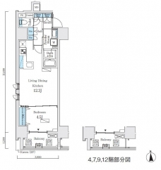 プライマル上野・稲荷町の間取り図