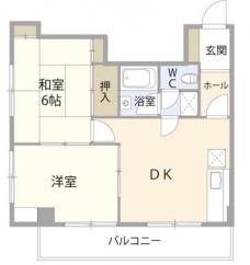 ロイヤル大和の間取り図