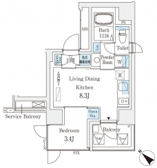 コスモグラシア大塚の間取り図