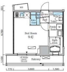 レジディア九段下Ⅱの間取り図